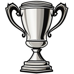 trophy cup isolated on white