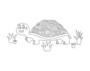 Turtle coloring page with blank page
