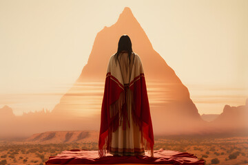 Native American sacred mountain - obrazy, fototapety, plakaty