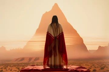 Deurstickers Native American sacred mountain © AGSTRONAUT