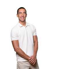 Obraz premium Happy young man posing against background