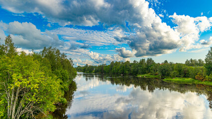 Rzeka, gdzies w Szwecji - obrazy, fototapety, plakaty