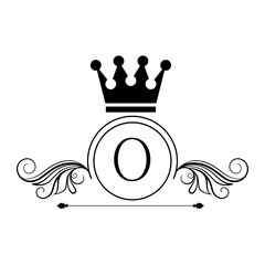 Premium Royal Logo Design Alphabet O