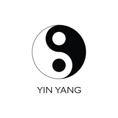 Ying yang balance flat icon for apps