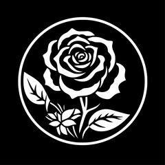 Flower | Black and White Vector illustration