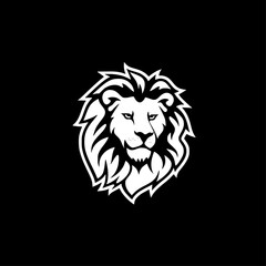 Fototapeta na wymiar Lion | Black and White Vector illustration
