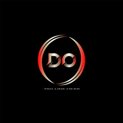 creative letter logo. gradient logo design with black background for your company.
