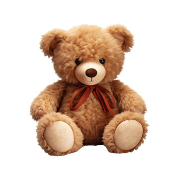 Illustration of an isolated cute teddy bear, generated with generative  IA support