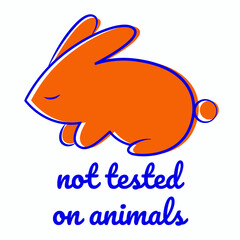 Not tested on animals icon. Bio, ecology logo