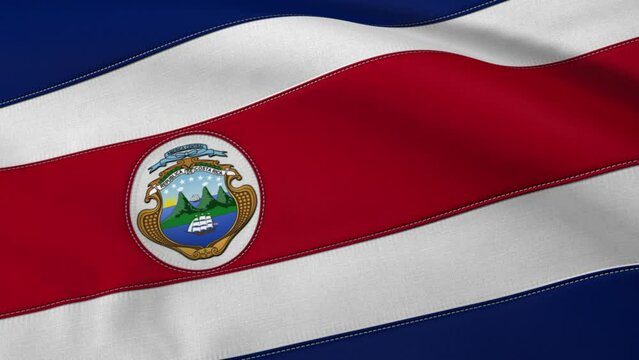 Costa Rica Flag Loop Background