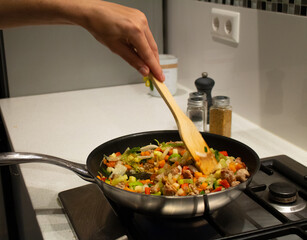 person preparing food