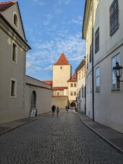 Streetview near Prague's castle, Czech Republic - August 2023