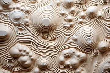 Adorable organic texture made of molded earth. Generative AI