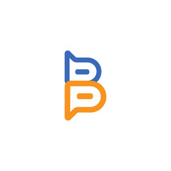 Letter B monogram logo for initial