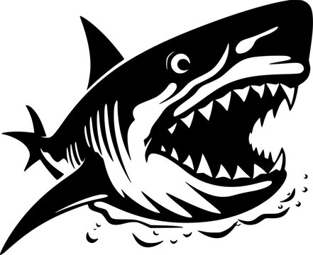 recommend clip art: Shark - High Quality Vector Logo - Vector illustration ideal for T-shirt graphic