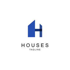 Home logo symbol with letter H concept