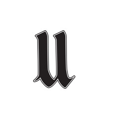 Gothic style alphabet