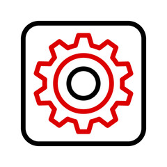 Gear icon. Setting sign for mobile concept and web design. vector illustration