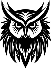 Owl | Minimalist and Simple Silhouette - Vector illustration