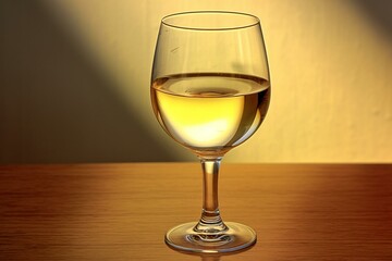Glass of white wine. Generative AI