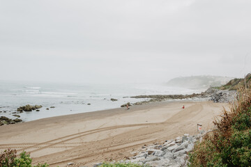 view of the beach in Occitania France	