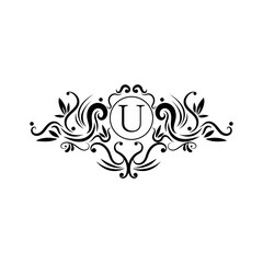 Elegant Premium Design logo Alphabet U