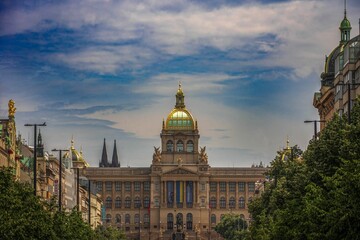 Scenic view of the National Museum of Prague in Czechia