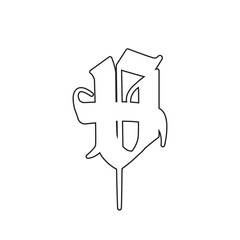 Ghotic outline logotype