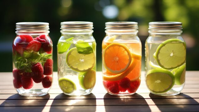 Infused water with fruit