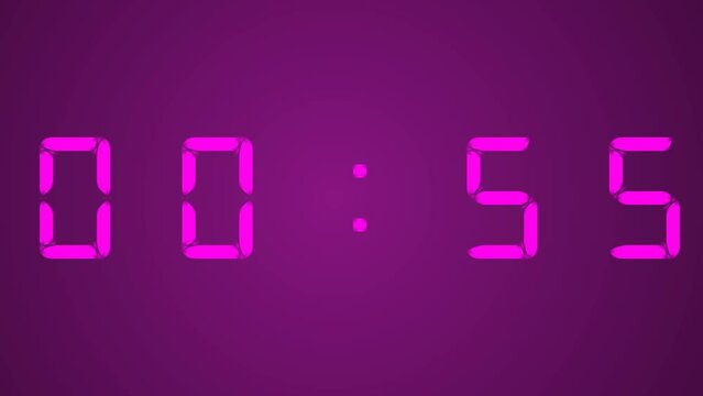 digital number timer countdown animation.