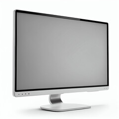 A blank empty computer screen isolated on Solid White background, clipart, lcd monitor isolated on white, Ai generated image 