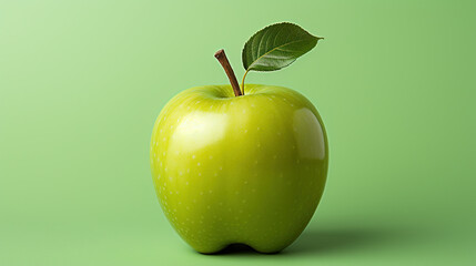 Fresh Apple with Green background, empty copy space,