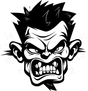 recommend clip art: Zombie | Black and White Vector illustration
