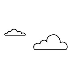Set of cartoon cloud in a flat design. White cloud collection