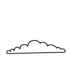 Set of cartoon cloud in a flat design. White cloud collection
