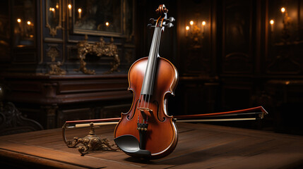 Captivating Violin Snapshot. Generative Ai.