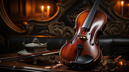 Obraz premium Serene Violin Close-Up. 