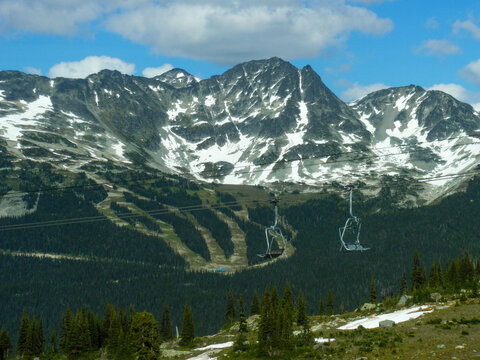 Stunning mountain and alpine vistas on Whistler and Blackcomb mountains. Part of Garibaldi Provincial Park in British Columbia Canada