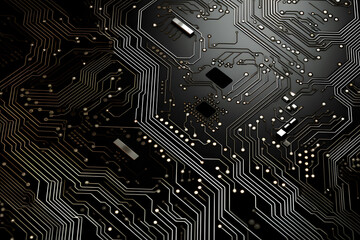 silver Abstract computer circuit Background