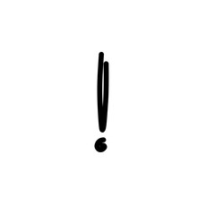 hand drawn exclamation mark