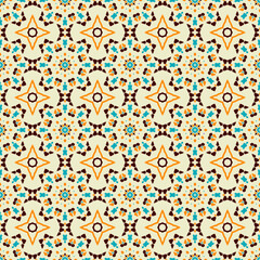 Classic Pattern Ornament, Decorative Seamless Geometric Pattern for Design Wallpaper, Fashion Print, Trendy Decor, Home Textile, Retro Decor Vector Illustration.	