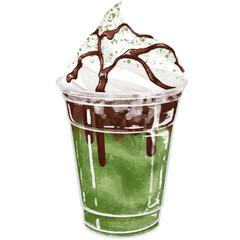Chocolate Green Tea Frappe