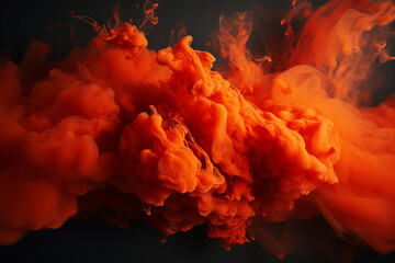 red and orange smoke