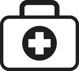 first aid kit icon vector
