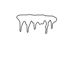 outline of cave stalactites