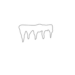 outline of cave stalactites