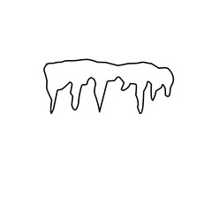 outline of cave stalactites