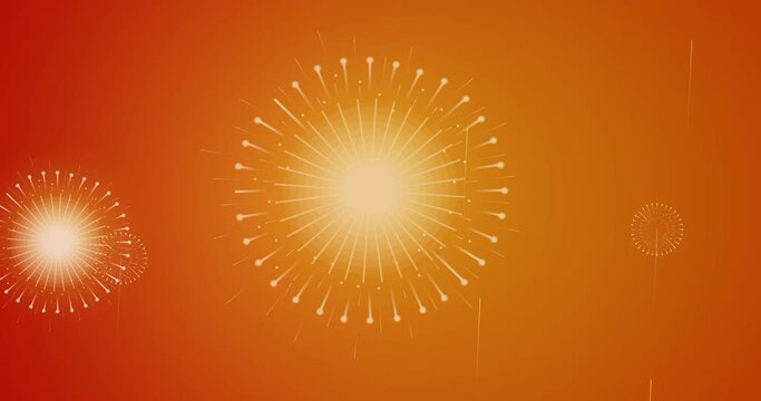 Animated fireworks Diwali celebration background. For 4th of July, New Year, Diwali, Festival Celebration.