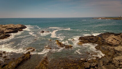 Aerial view of the beautiful nature of Newport, Rhode Island