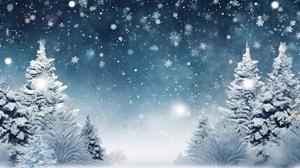Fototapeta na wymiar decorated Christmas tree under snow